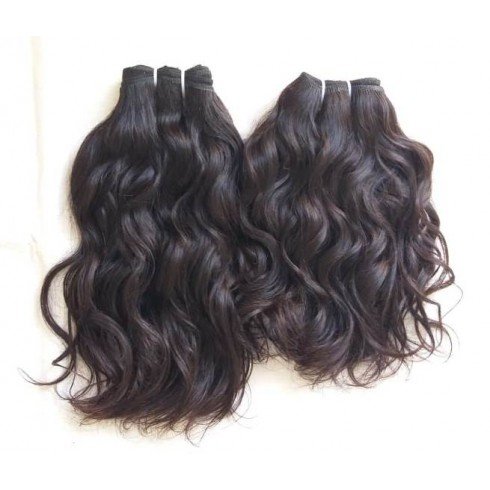 Natural raw wavy hair